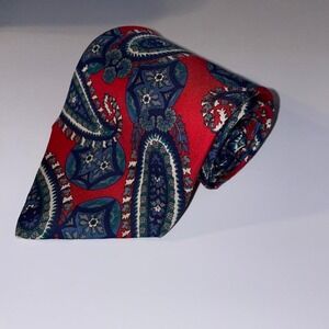 Bancroft New York Red and blue‎ paisley silk tie